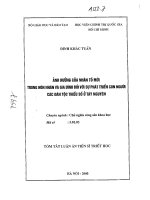luận án tiến sĩ ảnh hưởng của nhân tố mới trong hôn nhân và gia đình đối với sự phát triển con người các dân tộc thiểu số ở tây nguyên