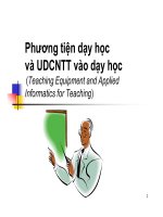 Bài giảng phương tiện dạy học và ứng dụng công nghệ thông tin vào dạy học  chương 1   ths  nguyễn thị mỹ huyền