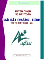TUYỂN CHỌN 50 BÀI TOÁN BPT (ÔN THI QUỐC GIA)
