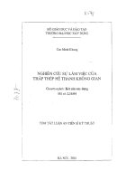 Nghiên cứu sự làm việc của tháp thép hệ thanh không gian 
