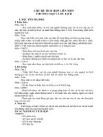 CHỦ đề TÍCH hợp LIÊN môn THƯƠNG mại và DU LỊCH 