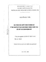 Qúa trình giải quyết vấn đề ruộng đất ở thái nguyên từ sau cách mạng tháng 8 năm 1945 đến hết cải cách ruộng đất 