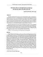 Xây dựng công cụ tích hợp đánh giá thiệt hại do tràn dầu trên vùng biển việt nam
