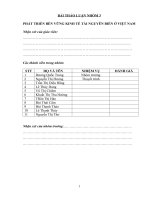 TIỂU LUẬN PHÁT TRIỂN bền VỮNG KINH tế tài NGUYÊN BIỂN ở VIỆT NAM 