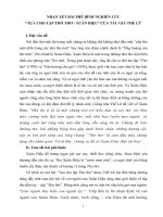 NHẬN XÉT BÀI TIỂU LUẬN PHÊ BÌNH NGHIÊN CỨU TỰA CHO TẬP THƠ THƠ  XUÂN DIỆU CỦA TÁC GIẢ THẾ LỮ