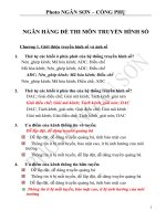 NGÂN HÀNG ĐỀ THI trắc nghiệm MÔN TRUYỀN HÌNH SỐ