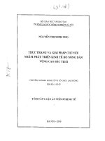 Thực trạng và giải pháp chủ yếu nhằm phát triển kinh tế hộ nông dân vùng cao bắc thái 