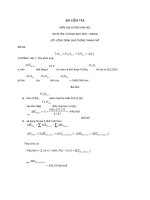 BÀI KIỂN TRA MÔN HÓA HỌC ĐẠI CƯƠNG, LỚP CÔNG TRÌNH