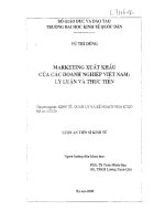Marketing xuất khẩu của các doanh nghiệp việt nam lý luận và thực tiễn 