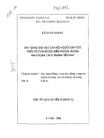 Xây dựng đội ngũ cán bộ người dân tộc thiểu số của bộ đội biên phòng trong giai đoạn cách mạng hiện nay 