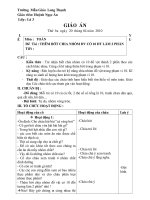 Giáo án thêm bớt chia nhóm đơn vị có 10 đơn vị làm 2 phần