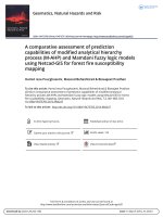A comparative assessment of prediction capabilities of modified analytical hierarchy process (MAHP) and Mamdani fuzzy logic models using NetcadGIS for forest fire susceptibility mapping