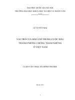 Vai trò của báo chí trong cuộc đấu tranh phòng chống tham nhũng ở việt nam