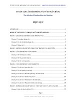 Tuyển tập câu hỏi phỏng vấn vào Ngân Hàng  mới nhất 2016 full