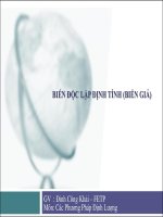 Bài giảng biến độc lập định tính (biến giả)   đinh công khải