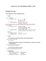 Giáo án các thì trong tiếng anh