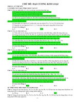 BÀI TẬP CHƯƠNG ĐẠI CƯƠNG KIM LOẠI