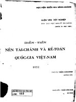 Diễn tiến nền tài chính và kế toán quốc gia việt nam 