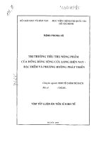 Thị trường tiêu thụ nông phẩm của đồng bằng sông cửu long hiện nay đặc điểm và phương hướng phát triển 
