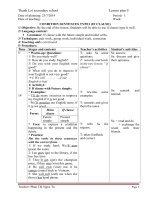 Giáo án tự chọn môn tiếng Anh 9 học kỳ II