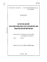 Vai trò của đạo đức với sự hình thành nhân cách con người việt nam trong điều kiện đổi mới hiện nay 