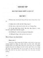 Ebook luyện cách lập luận trong đoạn văn nghị luận cho học sinh phổ thông  phần 2