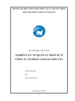Nghiên cứu về quản lý nhân sự ở Công ty CP Lâm sản Sơn Tây