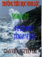 TLV Đáp lơi đồng ý. Tả ngắn về biển