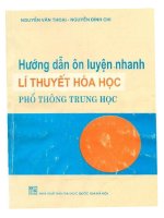 book hướng dẫn ôn luyện nhanh lý thuyết hóa học phổ thông trung học  phần 1