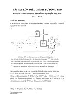 Khảo sát và tính toán các tham số cho hệ truyền động t đ 