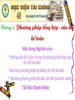 Phương pháp tổng hợp cân đối kế toán