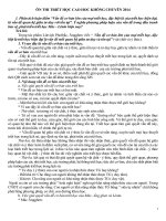 ÔN THI TRIẾT HỌC CAO HOC KHÔNG CHUYÊN 2014