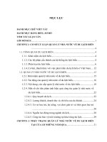 Một số giải pháp quản lý nhà nước nhằm phát triển du lịch biển Cửa Lò - Nghệ An giai đoạn 2006 – 2020