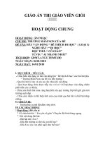 Giáo án thi giáo viên giỏi chủ đề bé thích đi học, đi học, ai nhanh nhất