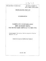 Nghiên cứu cơ sở khoa học điều hành hệ thống ngũ huyện khê chống lũ và tiêu úng 