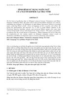 Tình hình sử dụng ngôn ngữ của người khmer tại trà vinh