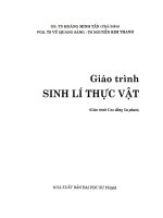 Giáo trình sinh lý thực vật (giáo trình cao đẳng sư phạm)  phần 1