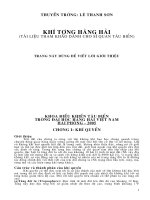 KHÍ TƯỢNG HÀNG HẢI CHO SỸ QUAN TÀU BIỂN