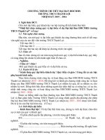 CHƯƠNG TRÌNH CHI TIẾT ĐẠI HỘI BAN ĐẠI DIỆN CHA MẸ HỌC SINH TRƯỜNG TRUNG HỌC CƠ SỞ THẠNH LỢI NHIỆM KỲ 2015 – 2016