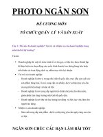 ĐỀ CƯƠNG môn tổ CHỨC QUẢN  lý  và sản XUẤT