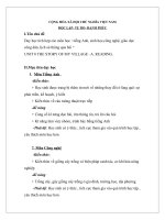 Giáo án tích hợp tiếng anh 10 bải 8 the story of my village