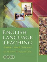 English language teaching methods, tools  techniques 