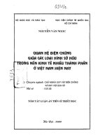 Quan hệ biện chứng giữa các loại hình sở hữu trong nền kinh tế nhiều thành phần ở việt nam hiện nay 