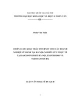 Chiến lược khai thác INTERNET cho các doanh nghiệp lữ hành tại hà nội