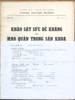 Khảo sát sức đề kháng của mao quản trong sản khoa 