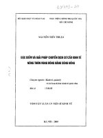 Đặc điểm và giải pháp chuyển dịch cơ cấu kinh tế nông thôn vùng đồng bằng sông hồng 