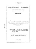 Nâng cao chất lượng giáo dục dục chính trị cho hạ sĩ quan và chiến sĩ ở đơn vị cơ sở chiến đấu 