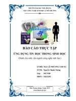 Báo cáo thưc hành tinh sinh