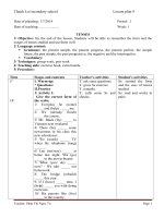 Giáo án tự chọn môn tiếng Anh 9 học kỳ 1