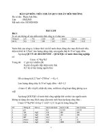 BÀI tập môn TIÊU CHUẨN QUY CHUẨN môi TRƯỜNG 